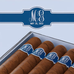 Custom Wedding Cigar Bands with Initials Personalized E&A