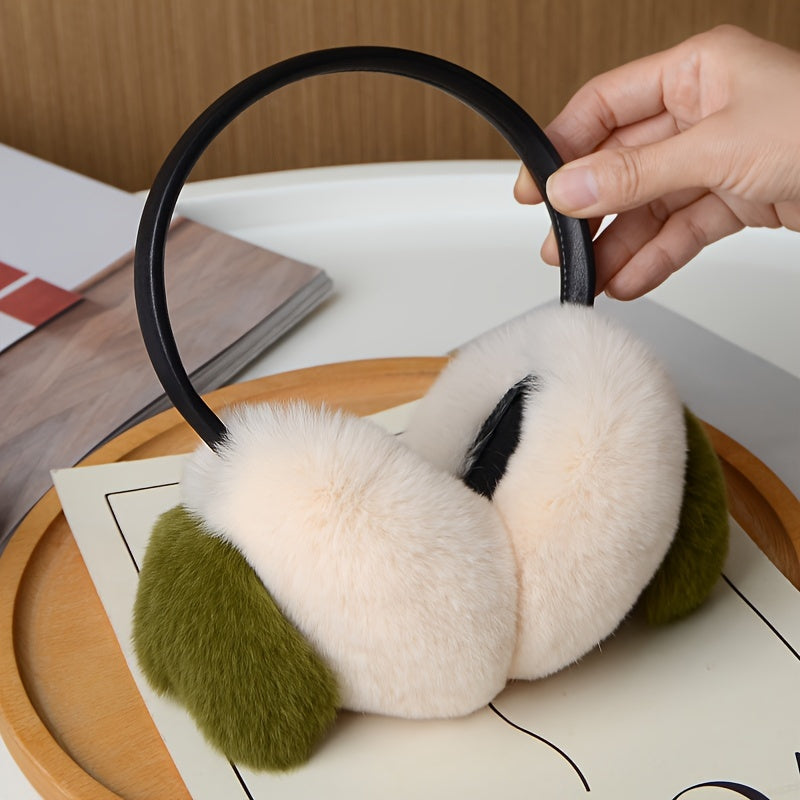 Boho Persimmon Plush Earmuffs Men Winter Ear Covers