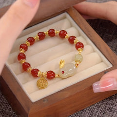 Rabbit Jade Bracelet Antique Birthday Gift