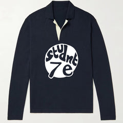 Men's Pattern Knit Polo Sweater - Casual V Neck Pullover for Winter