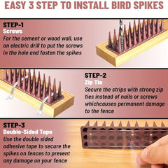 Plastic Bird Deterrent Spikes for Birds & Cats