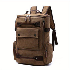 Durable Canvas Backpack with Multiple Compartments