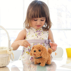 Plush Puppy Dog Electronic Toy Walking Barking Tail Wagging