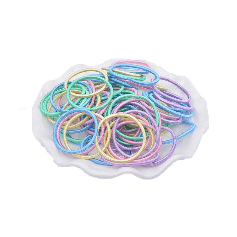 100pcs Multicolor Small Hair Ties Rubber Band for Women Girls