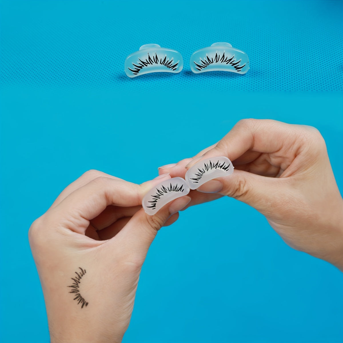 2pcs Reusable Lower Eyelash Stamp Tool for Natural Look Makeup