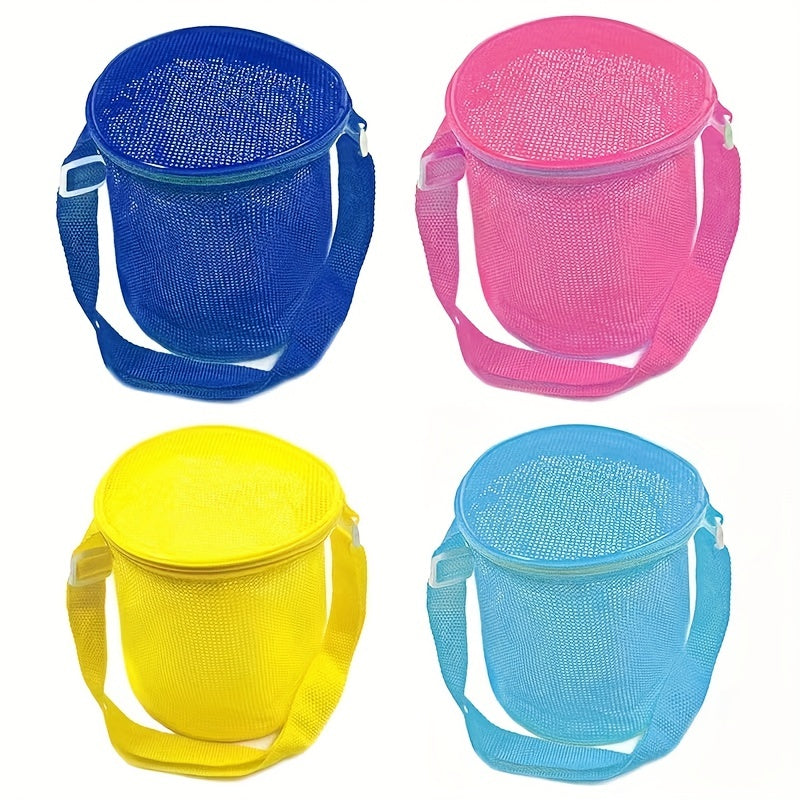 Kids Mesh Shell Storage Bag for Beach Sand Toys