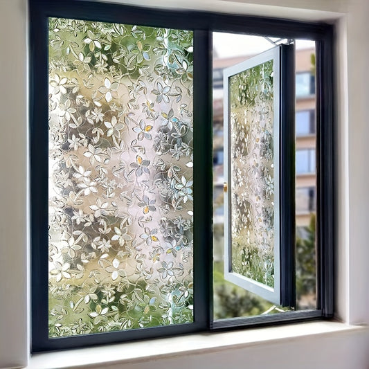 Small Flower Electrostatic Glass Window Film for Home Decor