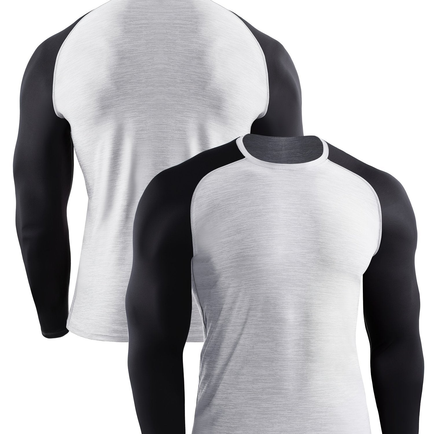 Men's Long Sleeve Block Sport Sweatshirt Quick Drying Loose T shirt