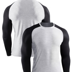 Men's Long Sleeve Block Sport Sweatshirt Quick Drying Loose T shirt