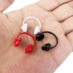 Dollhouse Mini Computer Room Accessories & Red Wireless Earphones