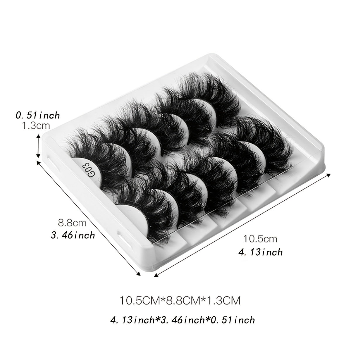 8D Cat Eye Faux Mink Lashes 5 Pairs Pack