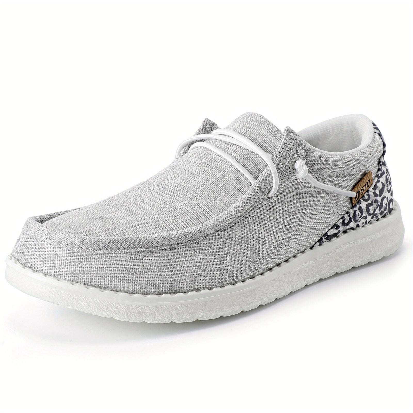 Women's Lace Up Slip on Shoes Light Casual Canvas Shoes With Arch Support