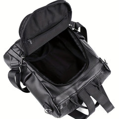 Classic Minimalist Backpack Solid Argyle Pattern Storage Travel Bag