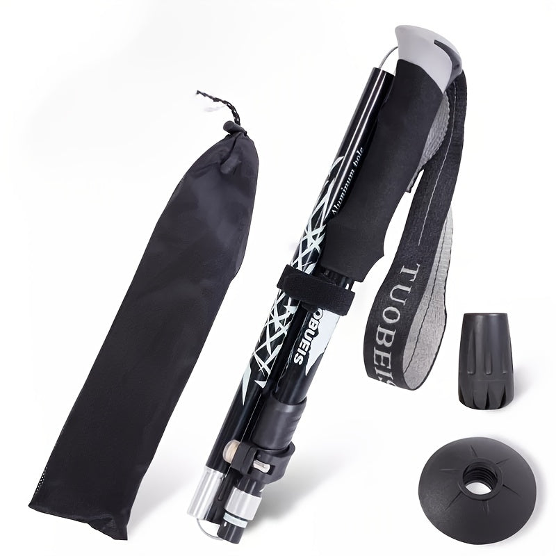 Telescopic Aluminum Hiking Poles Folding Crutches