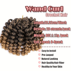 Jumpy Wand Curl Crochet Braids 20 Strands Jamaican Bounce Afro Braiding Hair