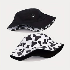 Versatile Bucket Hat With Double Sided Faces Sun Hat