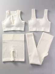 Ribbed Yoga Sports Bra & Leggings Set Women's Activewear