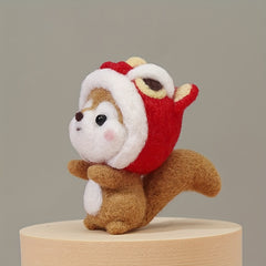 DIY Squirrel Wool Felt Doll Kit for Beginners