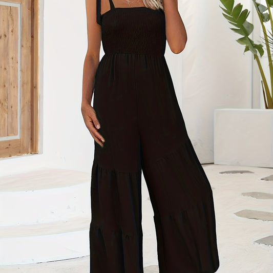 Casual Wide Leg Jumpsuit Cami Overall for Spring & Summer