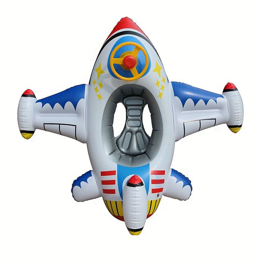 Inflatable Airplane Swimming Ring Float with Steering Wheel