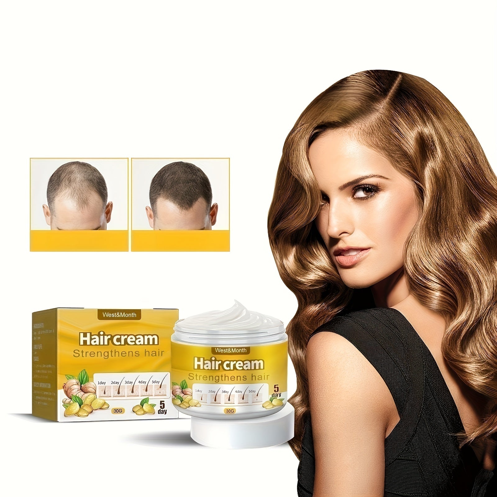 Ginger Hair Care Cream Moisturizing Scalp Massage Cream