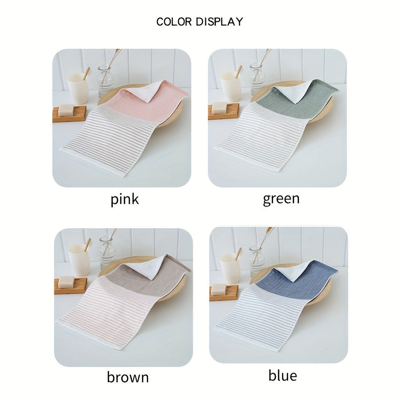 Striped Pattern Face Towel Soft Skin-friendly Absorbent Towel 9.84-19.68in