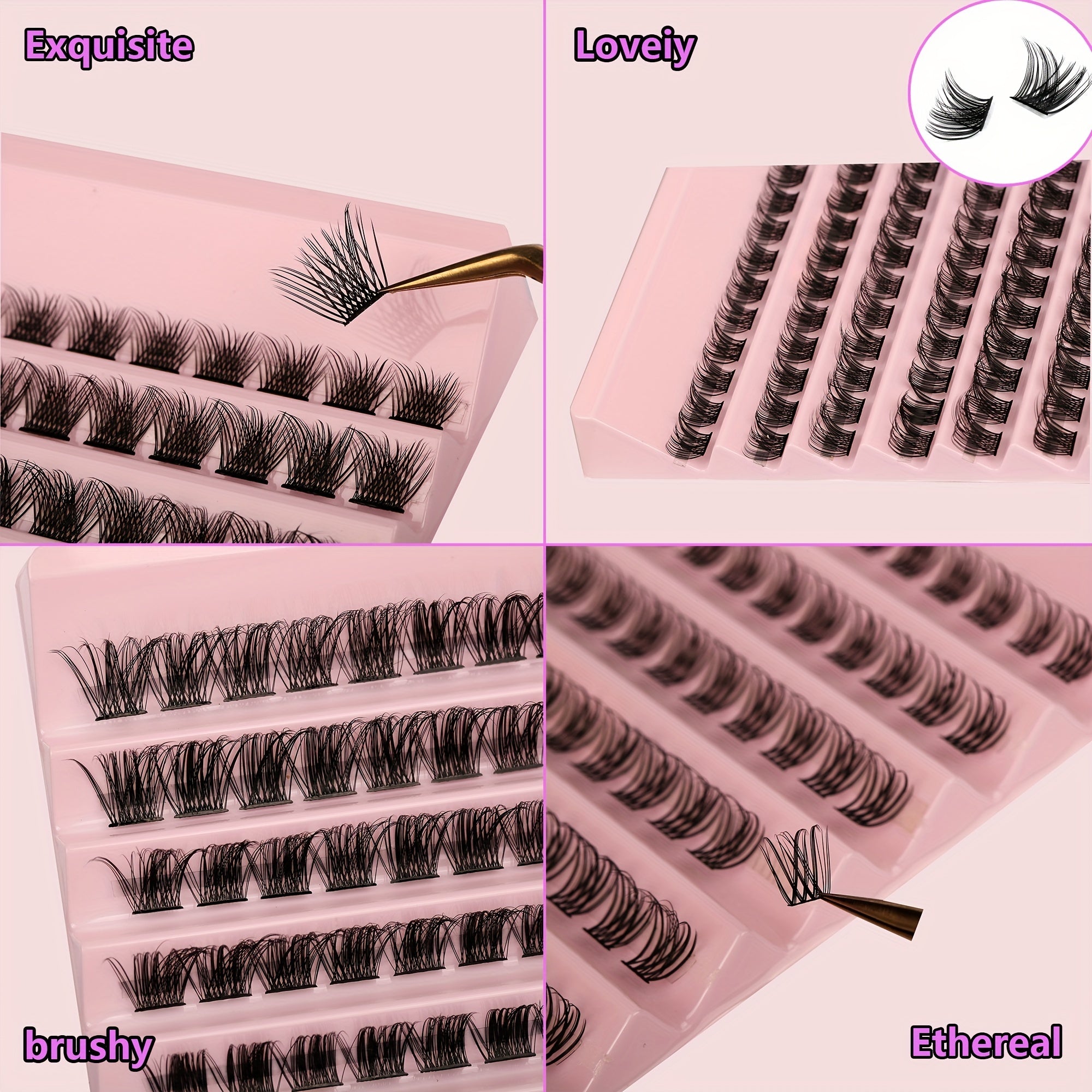 DIY Clusters Lashes 150 120 100 Pcs Lash Extension DD Curling 8 16mm Single