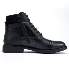 Men's High Top Zipper Boots Pointed Toe Formal Shoes