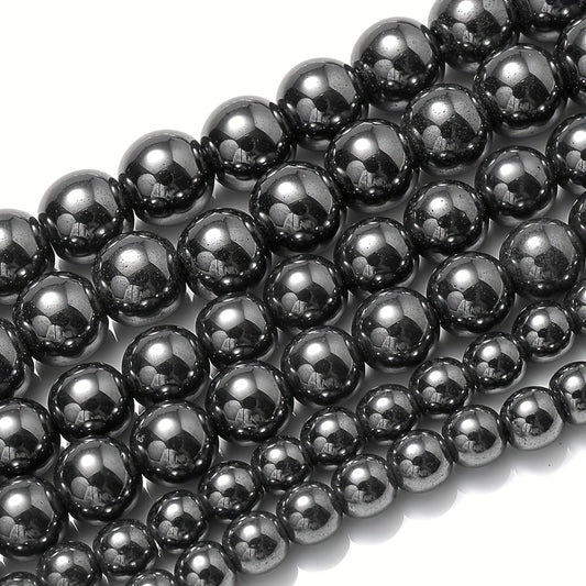 Hematite Stone Beads Round Loose Beads 4-12mm