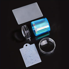 French Tip Nail Art Kit with Stamper & Scraper