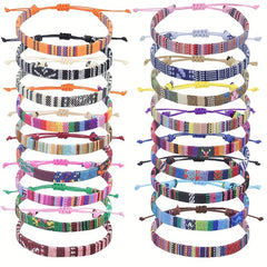 Colorful Wax Thread Braided Anklet Mexican Friendship Rope Bracelet