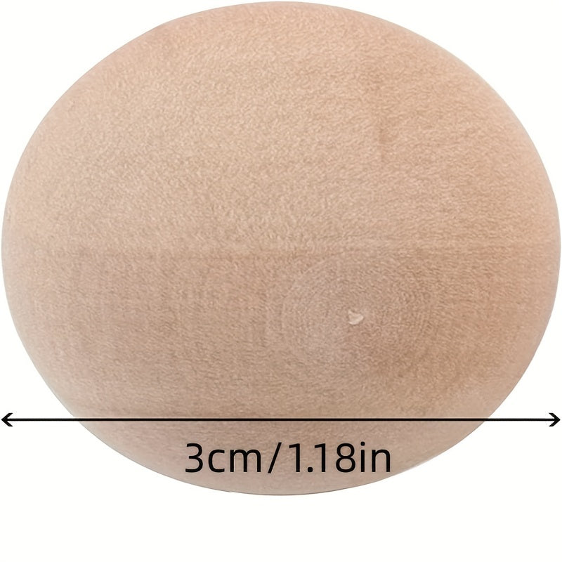5pcs 3.0cm Unfinished Wooden Balls for Crafts and DIY Projects
