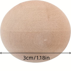 5pcs 3.0cm Unfinished Wooden Balls for Crafts and DIY Projects