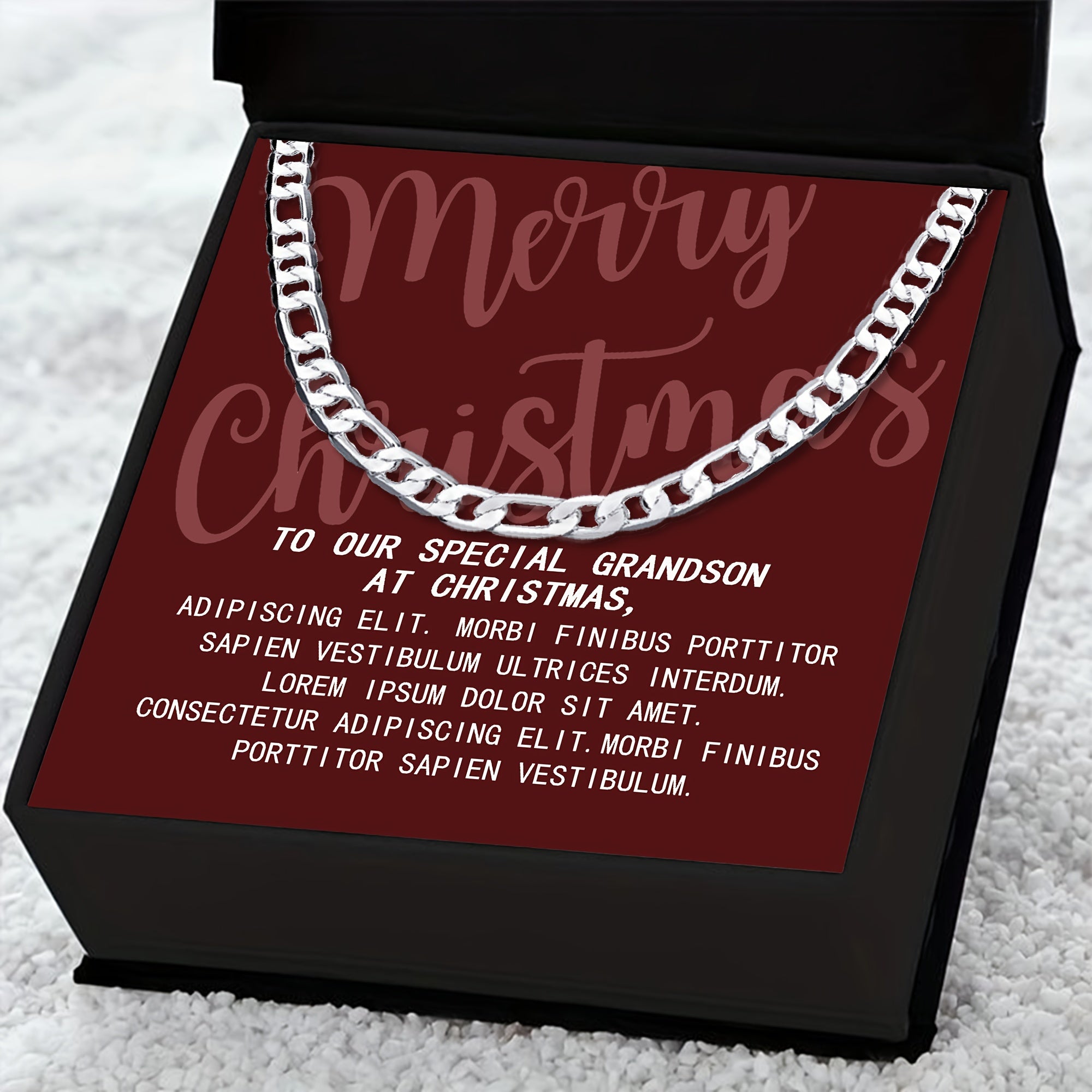 Vintage Iced Chain Pendant Necklace Stainless Steel Link Chains
