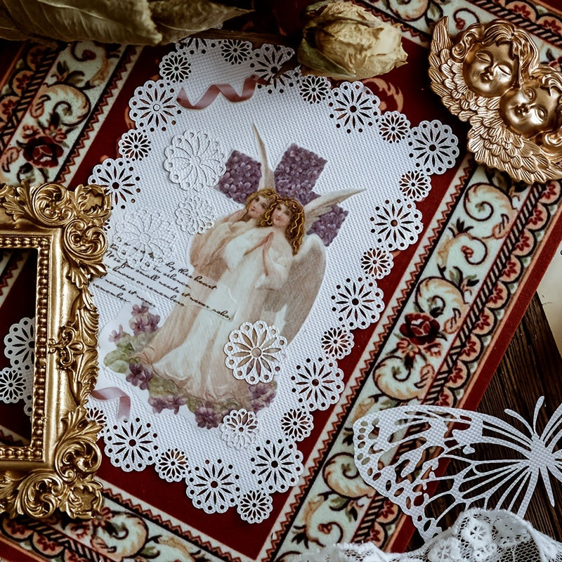 10 Sheets Hollow Lace Paper Three Sizes - 10, 9.5, 8.3 Inch