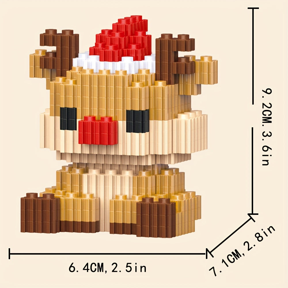 Christmas Reindeer Model Assembly Building Blocks Toys Small Building Blocks
