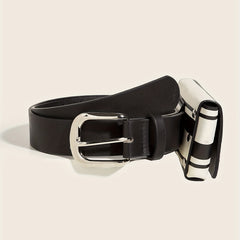Hip Hop Striped Purse Belt PU Leather Crossbody Mini Bag Belt