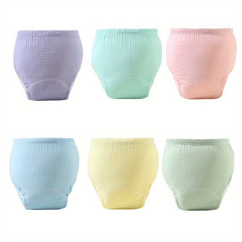 6 Pack Unisex Toddler Training Pants Pure Cotton Potty Learning Underwear