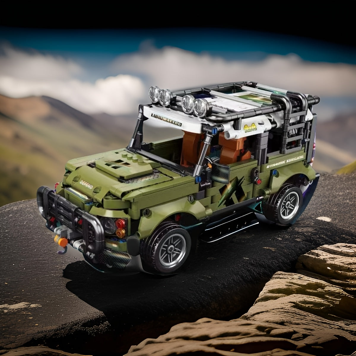 1080pcs Mountain Off road Car Model Building Block Set Surprise Easter Gift