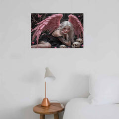 1000pc Pink Winged Angel Skull Adult Educational Puzzle