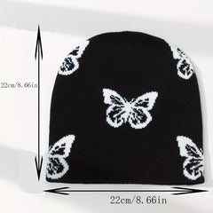 Men's Jacquard Butterfly Woolen Hat Knitted Beanie