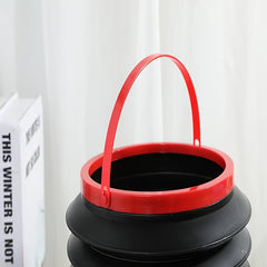 Retractable Car Trash Can 4L Large Capacity Car Storage Bucket