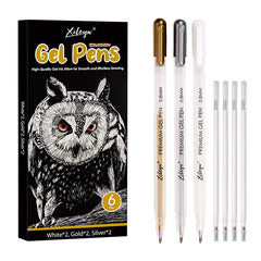 3 Gel Pen Set Silver Nibs 0.8mm & 1mm Drawing Sketching Illustrating