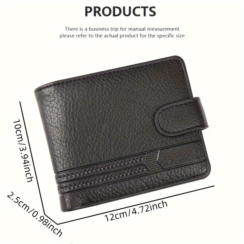 Men's Retro Wallet Short Zipper Buckle Money Clip