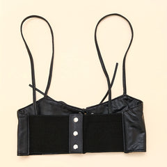 Y2K Lace Up Vest Waist Wrap Harness Belt Gothic Dress Outwear
