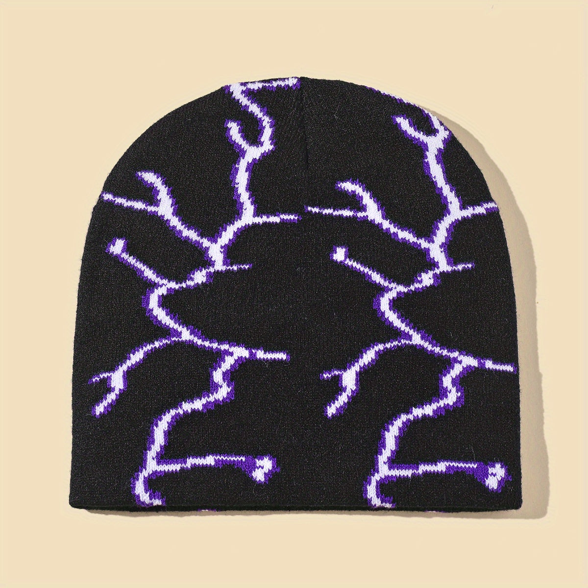 Men's Lightning Print Knit Hat