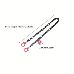 Cartoon Flower Decor Glasses Chain Eyeglasses Lanyard Face Covering Chain