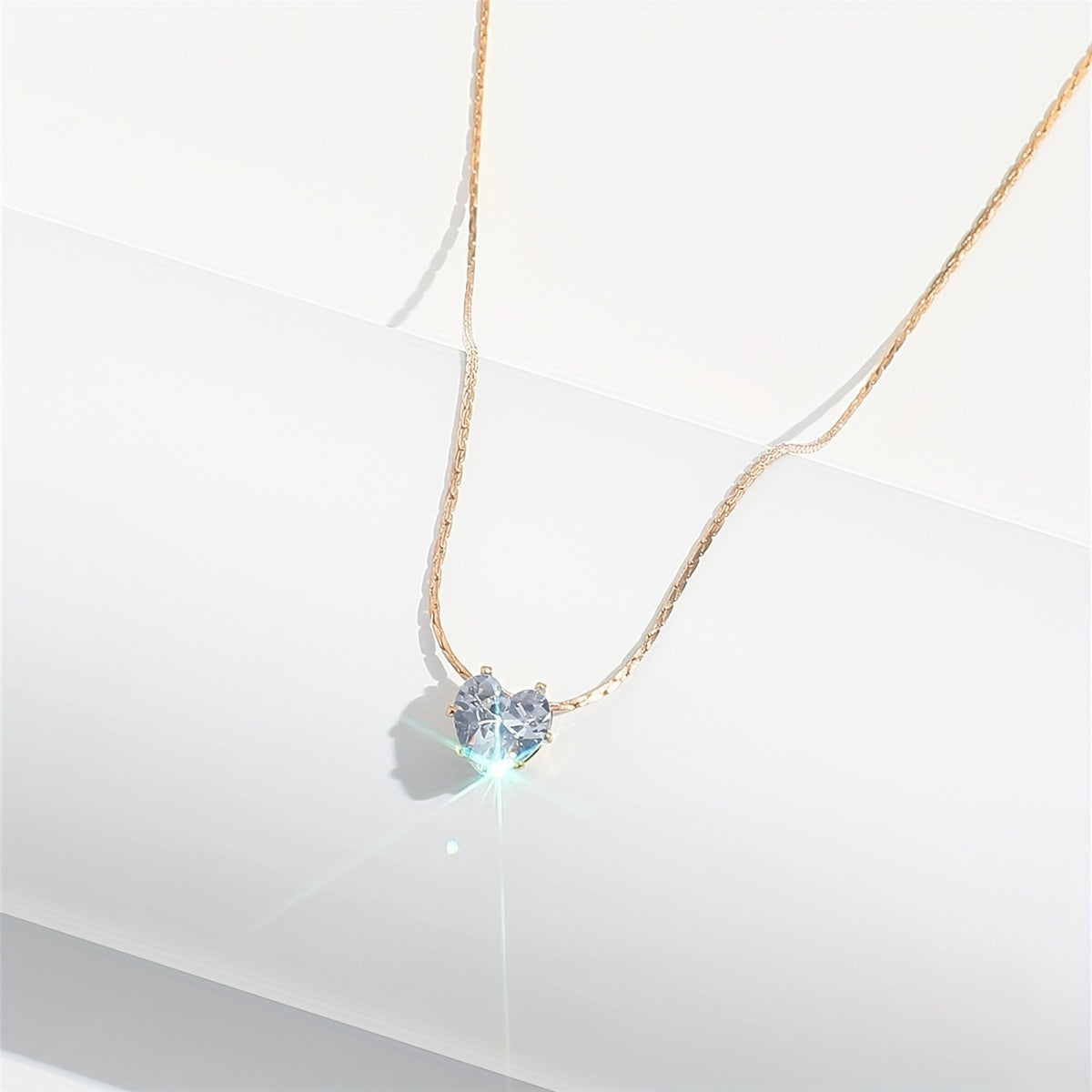 Water Drop Rhinestone Pendant Necklace
