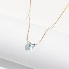 Water Drop Rhinestone Pendant Necklace