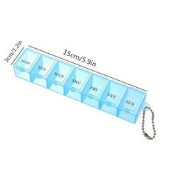 Transparent 7 Grid Pill Box Portable Mini Medicine Container Moisture Proof